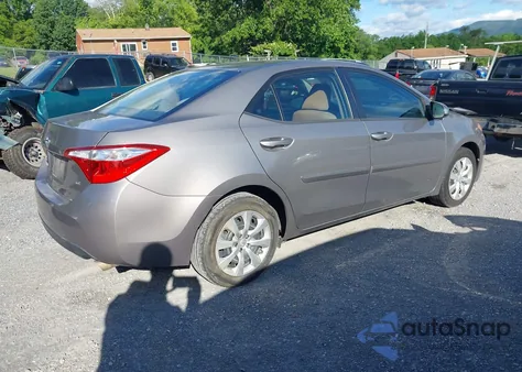 2015 Toyota Corolla Le из США, поврежденный, VIN 2T1BURHE4FC331535